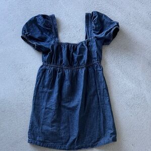 J. Crew Indigo Puff Sleeve Dress